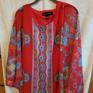 2pc Printed Poncho Top
